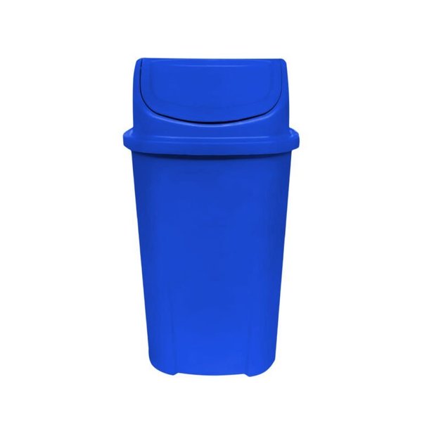 Lar Plastics Commercial Swing-Lid Trash Cans, 16 Gal With Lid, Blue (BL) SL-T2.16 BL